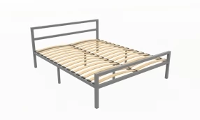 Кровать Наргиз Металл, 120х190 мм, Серый муар, Серый муар