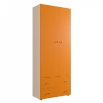 Шкаф для одежды ДМ 800, дуб млечный + оранж