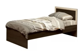 Кровать одинарная 21.55 (шир. 90) с настилом (венге/профиль дуб линдберг)/осн.
