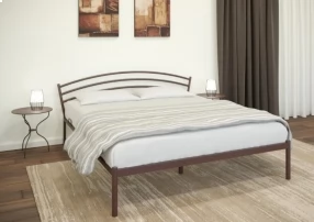 Кровать Марго Металл, 160х200, Коричневый муар, Коричневый муар, 1630